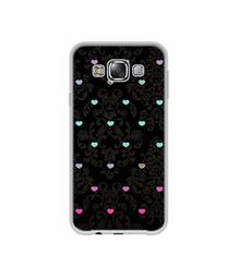 Amazon Brand - Solimo Designer Heart Texture UV Printed Soft Back Case Mobile Cover for Samsung Galaxy E5