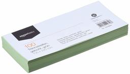 AmazonBasics Divider Strips - Recycled Manilla, Full Colour, Punched, 10.5 x 24 cm, 160 GSM, Pack of 100, Green