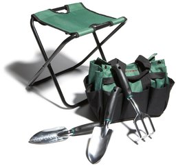 Strathwood 3-Piece Garden Tool Set with Folding Seat GS004