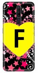 Amazon Brand - Solimo Designer Heart Pattern Alphabet-F 3D Printed Hard Back Case Mobile Cover for Oppo A5 (2020)