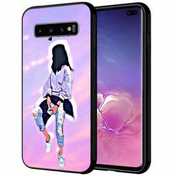 Amazon Brand - Solimo Designer Women with Heart Printed Hard Back Case Mobile Cover for Samsung Galaxy S10 Plus (D1246)