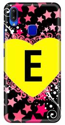 Amazon Brand - Solimo Designer Heart Pattern Alphabet-E 3D Printed Hard Back Case Mobile Cover for Vivo Y93