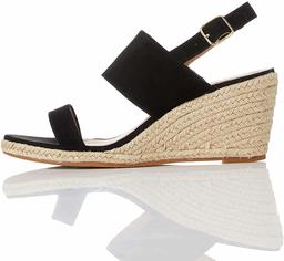 find. Wedge Leather Espadrille Damen Peeptoe Sandalen