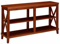 Amazon Brand – Ravenna Home Wheeler Farmhouse 3-Shelf Wood Storage TV Console Table Stand, 54