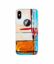 Amazon Brand - Solimo Designer Glass Paint 3D Printed Hard Back Case Mobile Cover for Apple iPhone Xs Max (Logo Cut)