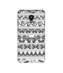 Amazon Brand - Solimo Designer Black Multi Patterns 3D Printed Hard Back Case Mobile Cover for Meizu M2