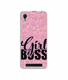 Amazon Brand - Solimo Designer Girl Boss On Pink Sparkle UV Printed Soft Back Case Mobile Cover for Mobiistar C1 Lite