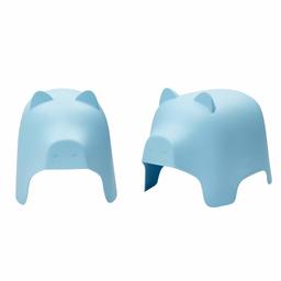 AmazonBasics Plastic Stackable Kids Chairs, Blue Pig, 2-Pack