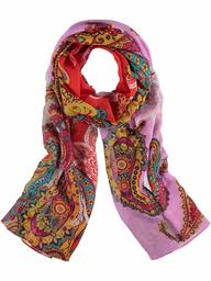 HIKARO Paisley Scarf for Women - High Quality Paisley Pattern Scarf Perfect for Autumn & Winter - 44x180cm - Elegant Paisley Floral