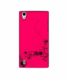 Amazon Brand - Solimo Designer Black Pattern on Pink 3D Printed Hard Back Case Mobile Cover for VIVO Y15