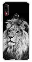 Amazon Brand - Solimo Designer Multicolor Lion Design Black Printed Soft Back Case Mobile Cover for Motorola Moto E6s / Motorola Moto E6 Plus