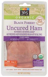 365 Everyday Value, Organic Black Forest Uncured Ham, 6 oz