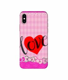 Amazon Brand - Solimo Designer Love Print On Cloth Pattern 3D Printed Hard Back Case Mobile Cover for Apple iPhone Xs Max