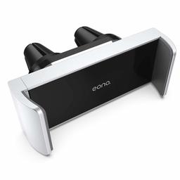 Eono Essentials Car Phone Holder, Universal Vent Clip Mount : 360 Rotating Air Cradle Stand for Phone 11 Pro XS Max XR X 8 8P 7 7P 6S 6P 6, Samsung S10 S9 S8 S7 S6, Huawei, more Mobile Phones - Silver