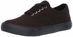 Amazon Brand - 206 Collective Women's Carla Lace Up Casual Sneakers, Canvas/Black, 12 M US