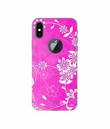 Amazon Brand - Solimo Designer Flower Pattern 3D Printed Hard Back Case Mobile Cover for Apple iPhone Xs Max (Logo Cut)