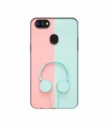 Amazon Brand - Solimo Designer Head Phone UV Printed Soft Back Case Mobile Cover for Oppo F5