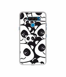 Amazon Brand - Solimo Designer Panda Texture UV Printed Soft Back Case Mobile Cover for LG Q60