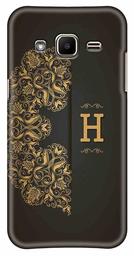 Amazon Brand - Solimo Designer Black Pattern Alphabet-H 3D Printed Hard Back Case Mobile Cover for Samsung Galaxy J2 (2017)