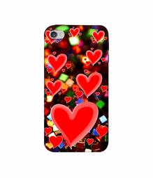 Amazon Brand - Solimo Designer Heart Texture on Glitters 3D Printed Hard Back Case Mobile Cover for Apple iPhone 4 / 4S