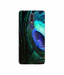 Amazon Brand - Solimo Designer Peacock Feather 3D Printed Hard Back Case Mobile Cover for Nokia 3.1 Plus