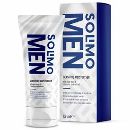 Marca Amazon - Solimo Men creme hidratante facial Sensitive com aloé vera e extrato de raiz de alcaçuz, 4 x 75 ml