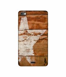 Amazon Brand - Solimo Designer Star Impression On Wood 3D Printed Hard Back Case Mobile Cover for Micromax Canvas Sliver 5 Q450