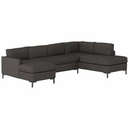 Amazon Brand – Rivet Edgewest Low Back Modern Left U-Sectional Couch Sofa, 117