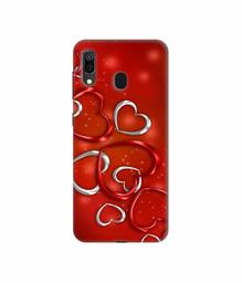 Amazon Brand - Solimo Designer Hearts 3D Printed Hard Back Case Mobile Cover for Samsung Galaxy A30