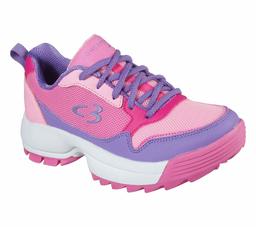 Concept 3 by Skechers on- it Baskets à Lacets Fashion-Sneakers, Rose/Multicolore, 2.5 Little Kid