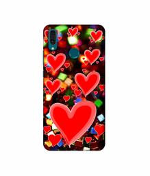 Amazon Brand - Solimo Designer Heart Texture on Glitters 3D Printed Hard Back Case Mobile Cover for Huawei Y9 (2019)