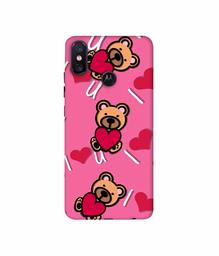 Amazon Brand - Solimo Designer Heart Holding Bear 3D Printed Hard Back Case Mobile Cover for Motorola One Power