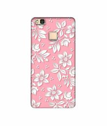 Amazon Brand - Solimo Designer White Flower Pattern 3D Printed Hard Back Case Mobile Cover for Huawei P9 lite