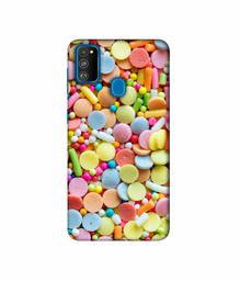 Amazon Brand - Solimo Designer Candies 3D Printed Hard Back Case Mobile Cover for Samsung Galaxy M21 / M30s