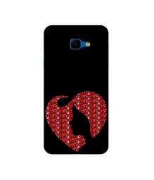 Amazon Brand - Solimo Designer Heart Shape Lady with Glitter 3D Printed Hard Back Case Mobile Cover for Samsung Galaxy J4 Core