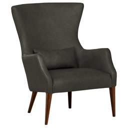 Amazon Brand – Rivet Parks Mid-Century Modern Wingback Leather Accent Chair, 30.5