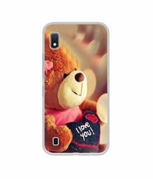 Amazon Brand - Solimo Designer Teddy Bear UV Printed Soft Back Case Mobile Cover for Samsung Galaxy A10