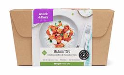 Amazon Meal Kits, Masala Tofu with Basmati Rice & Cucumber Raita, Serves 2