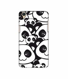 Amazon Brand - Solimo Designer Panda Texture 3D Printed Hard Back Case Mobile Cover for Oppo F1 Plus