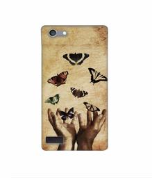 Amazon Brand - Solimo Designer Butterflies 3D Printed Hard Back Case Mobile Cover for Oppo Neo 7