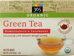 365 Everyday Value, Organic Green Tea with Pomegranate & Cranberry (40 Tea Bags), 2.82 Ounce