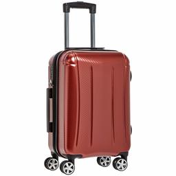 AmazonBasics Oxford Carry-On Expandable Spinner Luggage Suitcase with TSA Lock - 20 Inch, Red