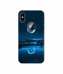 Amazon Brand - Solimo Designer Moon Pattern Print 3D Printed Hard Back Case Mobile Cover for Apple iPhone Xs Max (Logo Cut)