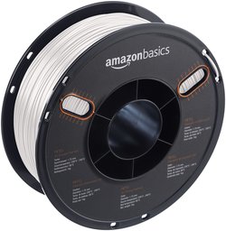 AmazonBasics - Filamento in PETG per stampanti 3D, 1,75 mm, Bianco, Bobina da 1 kg