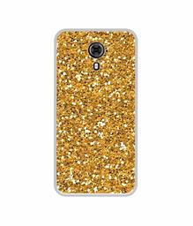 Amazon Brand - Solimo Designer Golden Sparkle UV Printed Soft Back Case Mobile Cover for Micromax Yu Yureka Black