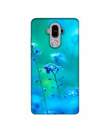 Amazon Brand - Solimo Designer Blue Flower 3D Printed Hard Back Case Mobile Cover for Huawei Mate 9