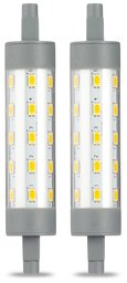 AmazonBasics R7S LED stabilislampa, 6,5 W (ersätter 60 W), varmvit, 118 mm, 2-pack