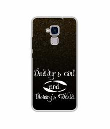 Amazon Brand - Solimo Designer Daddy's Girl and Mummy World UV Printed Soft Back Case Mobile Cover for Huawei Honor 5c