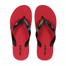 Solefit Men's Red Slippers-7 UK (41 EU) (SLFT-0078)