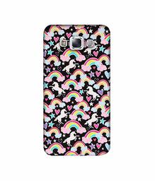 Amazon Brand - Solimo Designer Unicorn Texture 3D Printed Hard Back Case Mobile Cover for Samsung Galaxy E7